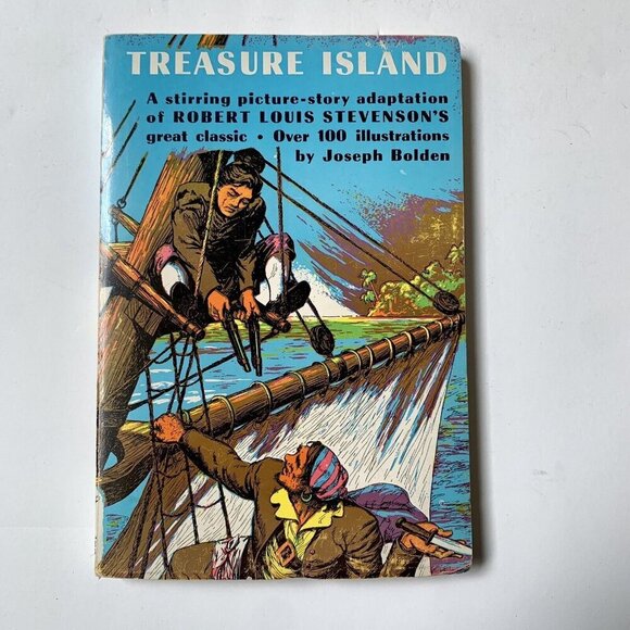 TREASURE ISLAND by Robert Louis Stevenson 1952 First Edition Book Winston Pixie - Picture 2 of 9